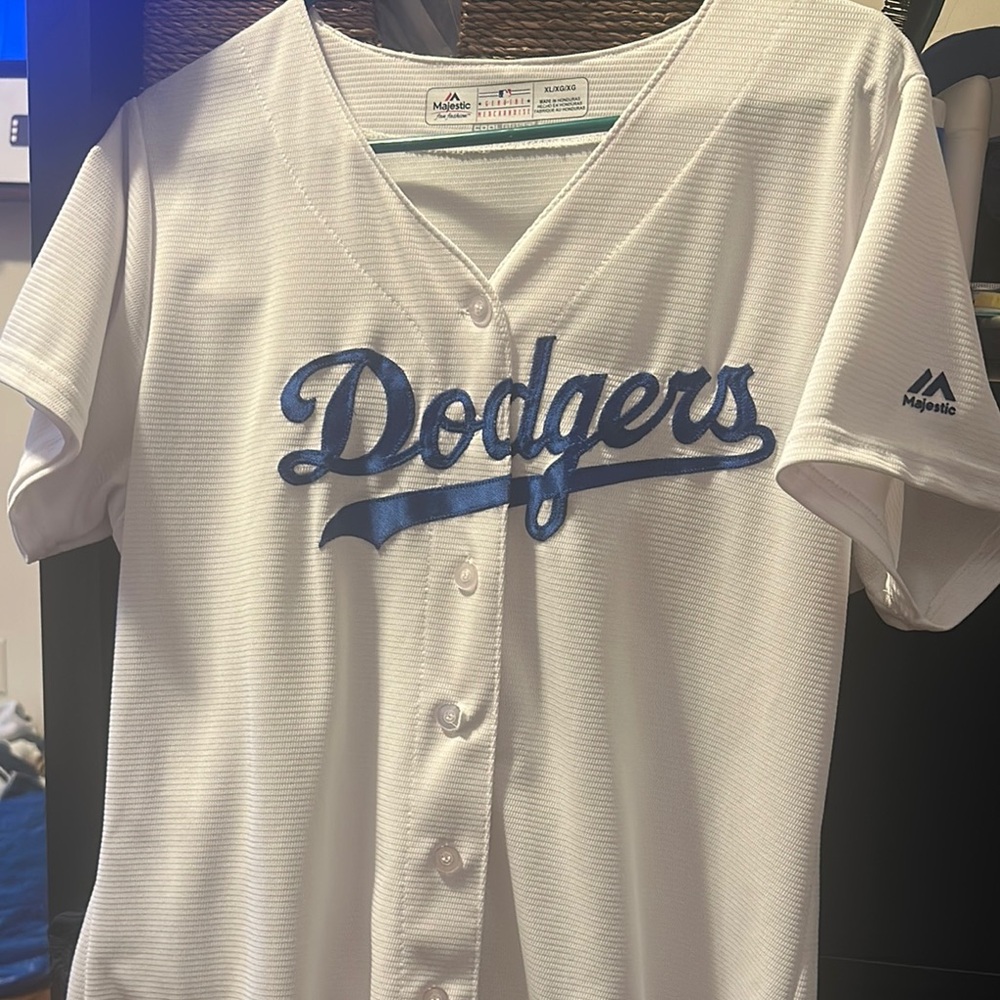 White Dodgers Baseball Jersey